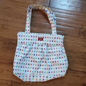 Dickies multi color stars zip top tote bag